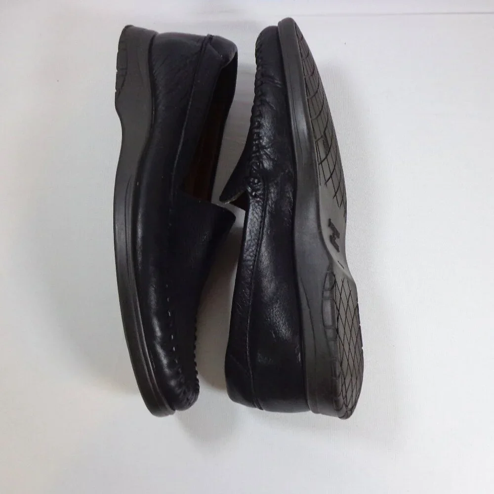 Johnston and Murphy Men's Black Slip On Loafer Leather‎ Shoes Size 10M